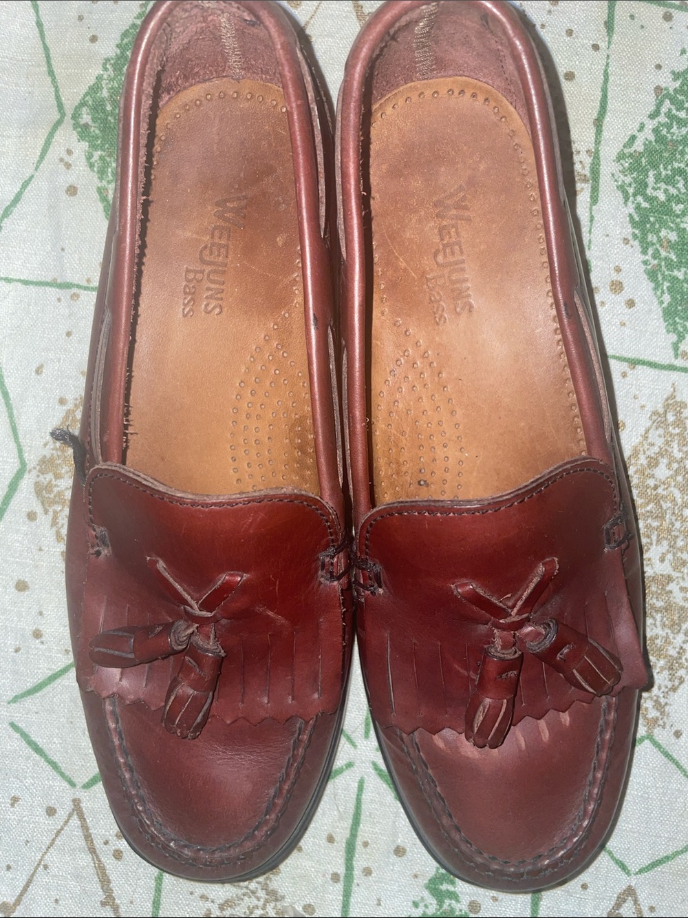 BASS WEGUNS BROWN LOAFERS SLIP ONS SHOES SZ 6 Marietta - Picture 2 of 9